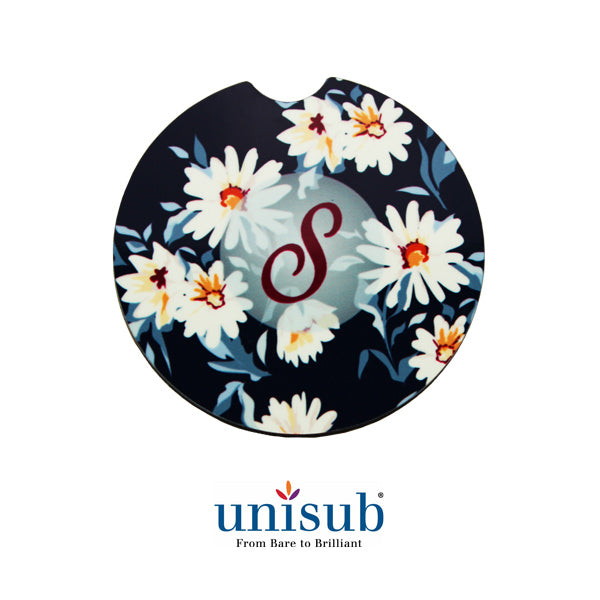 Unisub Sublimation Blank Hardboard Car Coaster - 2.6" - Round w/Divot